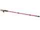 Nordic Walking Trekking Pole with Cork Handle, Red (1 Pc.)