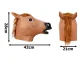 Latex Horse Head Mask for Costume Parties and Halloween, brown