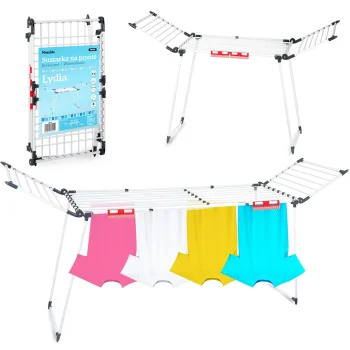 Massido Lydia Folding Clothes Airer, 27 m, White