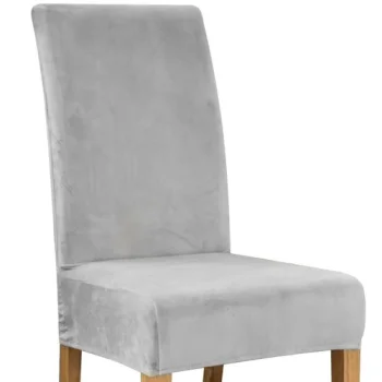 Ruhhy Universal Chair Cover, Grey Velour