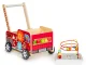 Ecotoys TL09025 Wooden Educational Push Walker Fire Engine with Blocks