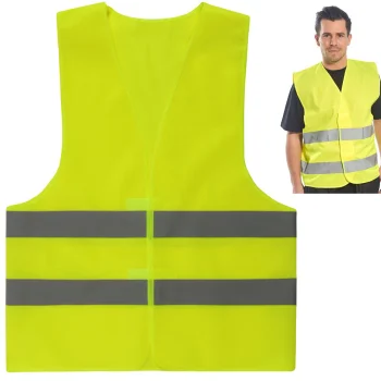 High Visibility Reflective Safety Vest EN 471 Compliant, Yellow, L