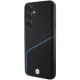 BMW Samsung Galaxy S24 vāciņš Signature Leather Textured & Line MagSafe, melns