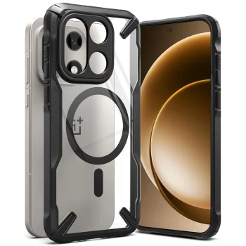 Ringke Fusion X Magnetic MagSafe Case for OnePlus 15, Clear Black