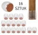 Silicone Furniture Leg Protectors with Felt, 16 Pcs, 12-16 mm, Transparent