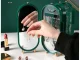 Foldable Jewelry Organizer with Mirror, Green