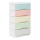 ModernHome 5-Drawer Rolling Storage Cart, Mobile Organizer for Kids Room, Multi-Color