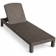 Gotel L65 Folding Garden and Beach Sun Lounger, Grey/Brown