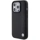 BMW Leather Textured & Stripe Case for iPhone 15 Pro - Black
