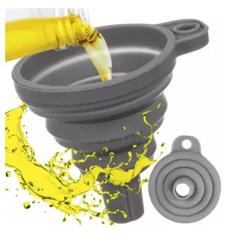 Folding Silicone Funnel, grey
