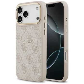 Guess 4G PU Classic Logo MagSafe Phone Case Cover iPhone 17 Pro Max - Pink