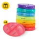 4Fizjo MAX Weekly Pill Organizer with 4 Daily Compartments, Multicolor
