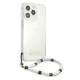 Guess Pearl Transparent Hardcase for iPhone 13 / 13 Pro with Pearl Charm