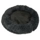 Plush pet bed with raised edges, 60 cm, dark grey