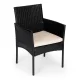 MultiGarden Outdoor Furniture Set, 2 Chairs and Table, Black