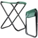 Folding Camping Stool, Metal Frame, Green