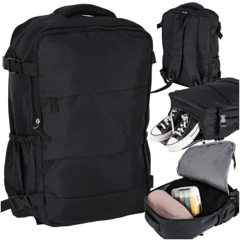Travel Backpack Cabin Hand Luggage Black 45x30 cm