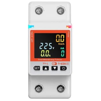 Tuya Smart Energy Sensor 2P+N 63A Wi-Fi Power Meter Switch