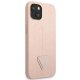 Guess iPhone 13 mini Case Saffiano Triangle Logo Pink
