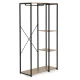 ModernHome Free Standing Clothes Rack with Shelves, Light Oak / Black, 90 x 40 x 167 cm