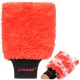 Car Wash Mitt Xtrobb Coral Fleece 26.5 x 18 cm, Red and Black