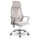 Sofotel Praga Ergonomic Office Chair with Mesh Back, Light Grey