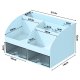 Desk Organizer for Cosmetics and Small Items, 2 Drawers, Blue