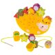 Wooden Balancing Game and Lacing Toy Hedgehog with Fruits