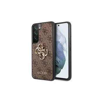 Guess GUHCS22S4GMGBR S901 S22 brown hardcase 4G Big Metal Logo