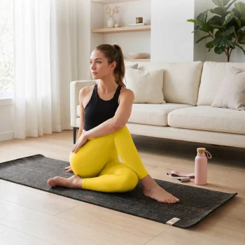 4FIZJO Yoga and Exercise Mat 6 mm, Black