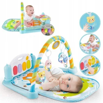 Bakalu 5-in-1 Interactive Educational Play Mat with Piano, Celadon