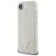 Guess Grained Hot Stamp Peony Triangle Logo MagSafe Case for iPhone 16e Beige