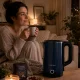 Electric Kettle 1.5L 1500W, Stainless Steel, Navy Blue