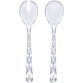 Guzzini Vanity Salad Servers, 27.5 x 6.3 cm, Clear