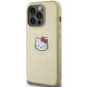 Hello Kitty iPhone 15 Pro Case Leather Kitty Head MagSafe, Gold