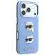 Karl Lagerfeld Case for iPhone 18 Pro / 17 Pro Saffiano Pins & Logo, Light Blue