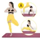 4Fizjo 1911 NBR Fitness and Yoga Mat 180x60x1 cm, Burgundy