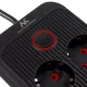 Maclean MCE389 B Power Strip, 6 Outlets, 4xUSB, 1xUSB-C, 1.5m, Black