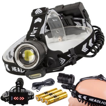 Bailong LED Headlamp CREE XHP360, Power Bank, Model T37-P360