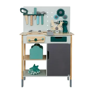 Wooden Workbench with Tools Set for Kids