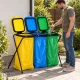 Waste Sorting Stand MultiGarden 3x120L 3-Compartment Frame