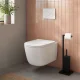 Modernhome Bathroom Stand for Toilet Paper and Brush, Black