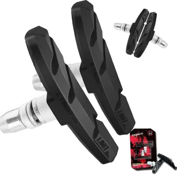 V-Brake Bicycle Brake Pads with Thread, Black