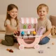 Ecotoys Wooden Ice Cream Cart for Kids, 12 Elements