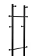 ModernHome Coat Rack Stand with 8 Hooks, 175 cm Metal Hall Tree for Entryway, black