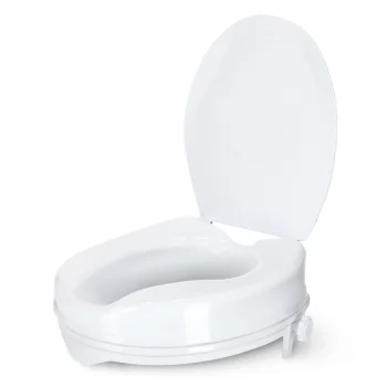 Toilet Seat Riser 4FIZJO 10 cm with Lid