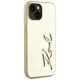 Karl Lagerfeld Wrinkled Metal Signature iPhone 15 Case - Gold