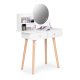 Modern Dressing Table with Mirror and Shelves ModernHome, White
