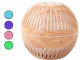 Air Humidifier and Aroma Diffuser with RGB LED Night Light, Light Brown
