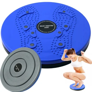 Rotating Fitness Twister with Magnets and Foot Massage, Blue